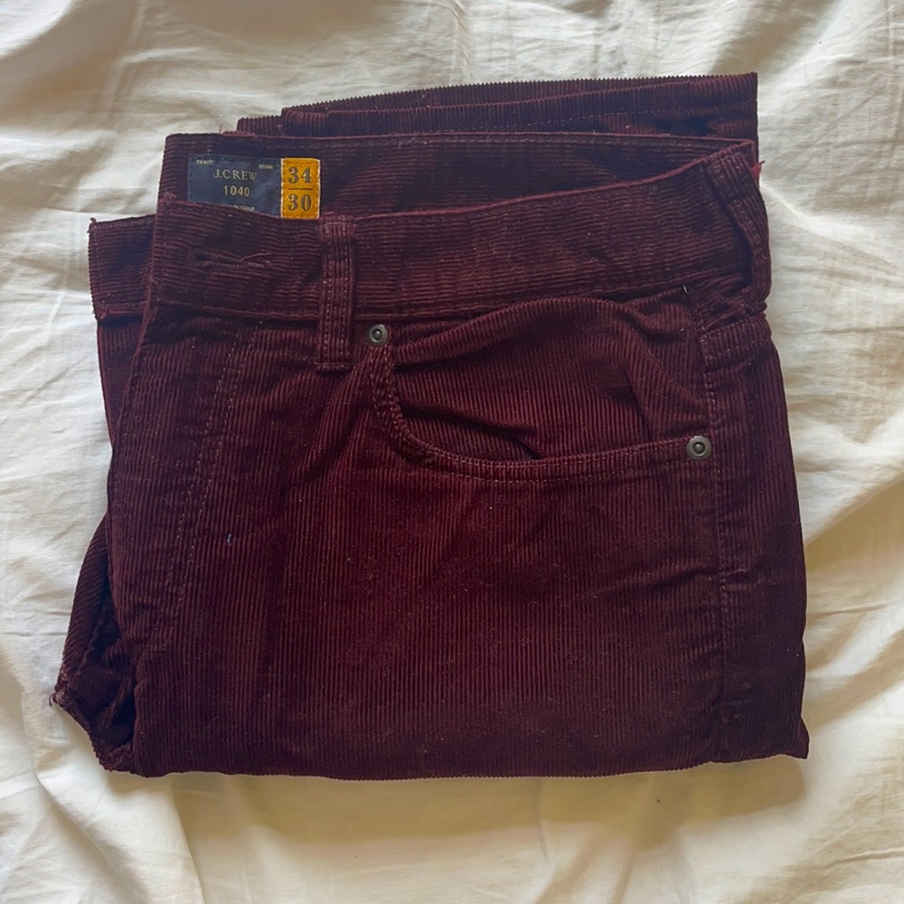 J. Crew Corduroy Pants (Maroon)